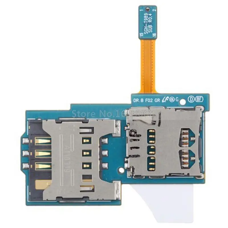 Original SIM Card & Memory SD Card Slot Holders Flex Cable For Samsung Galaxy S2 II T989 For T ...