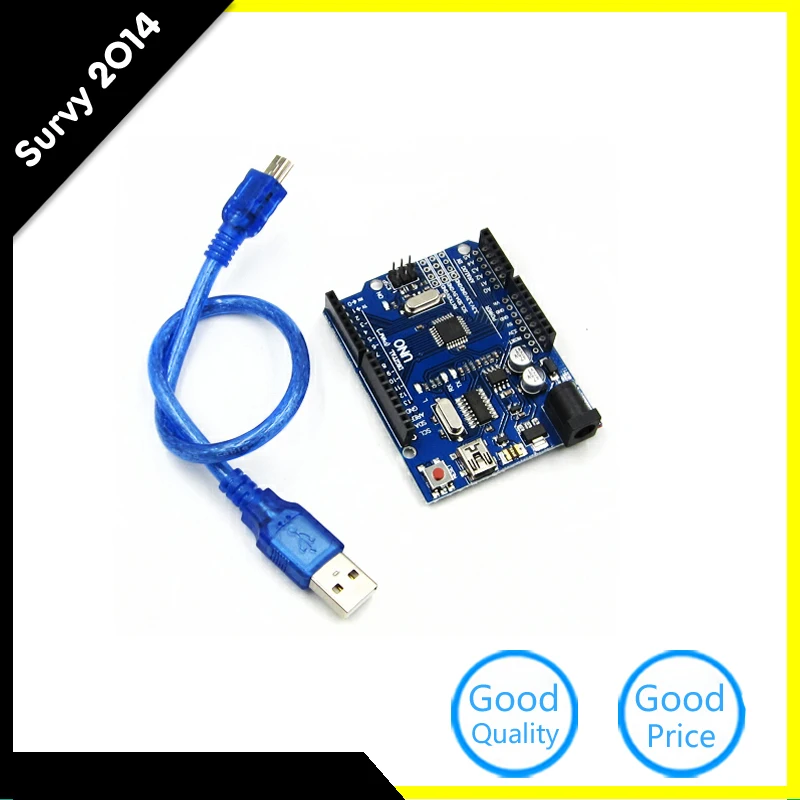 

NEW ATMEGA328P-AU UNO R3 BOARD Compatible CH340G For Arduino UNO R3 ATMEGA328P AU With MINI USB