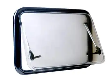 

700x500mm 27.6x19.7 inch Top Hung Side Window Round Angle Ventilation Hatch With Acrylic Glass RV Caravan Motorhome MG17RWAG