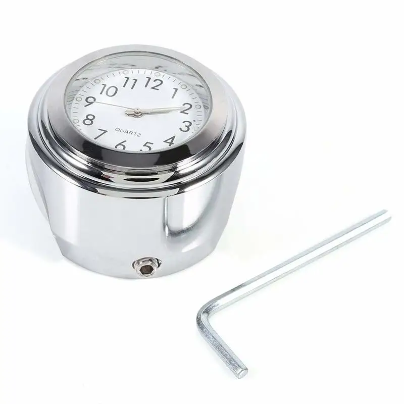 

Motorcycle Handlebar Mount Clock,7/8 1" Waterproof Handlebar Dial Clock Watch for Cruiser Chopper