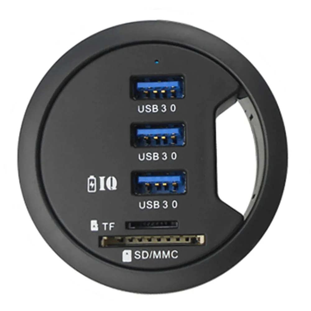 

Mount In Desk 3-Port USB 3.0 HUB Adapter with SD Card Reader for PC/Tablet 4.29