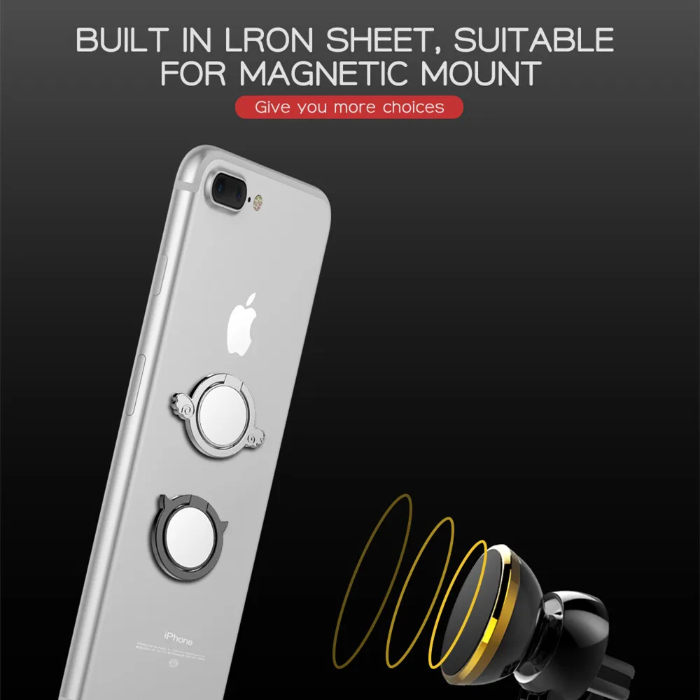 General Phone finger ring holder 360 Degree stand for Samsung Xiaomi iPhone X 7 6 55 5S plus Smartphone Tablet plain bague