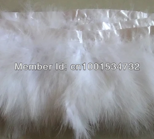 

Free Shipping 10Yards 15-18cm width White Marabou Feather trimming Turkey Feather trim for Skirt Dress customes