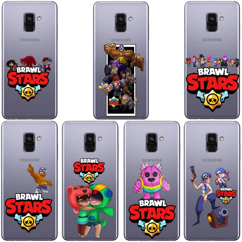 

Brawl estrelas telephone Capa de Silicone transparent Suave Macio para Samsung A3 A5 A7 J3 J5 J7 Brawl Stars Fundas Coque