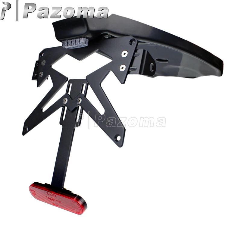 

Pazoma Black Motorcycle Fender Eliminator License Plate Tag Bracket Adjustable Taillight For Kawasaki Ninja 250R 2008-2012