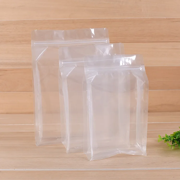 50 шт. глазурь Самоуплотняющееся Пластиковые ziplock мешок еды восемь боковой карман на молнии закрывающимися Упаковка Сумки