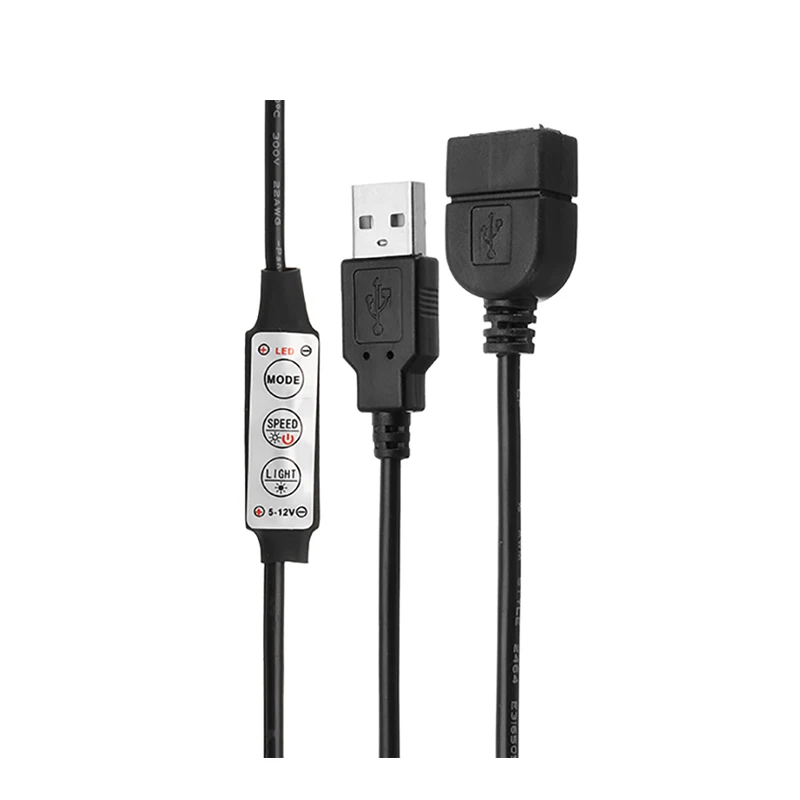 Mising 3 клавиши USB LED контроллер мужской и женский Яркость Диммер DC5 24V 72 Вт PCB адаптер