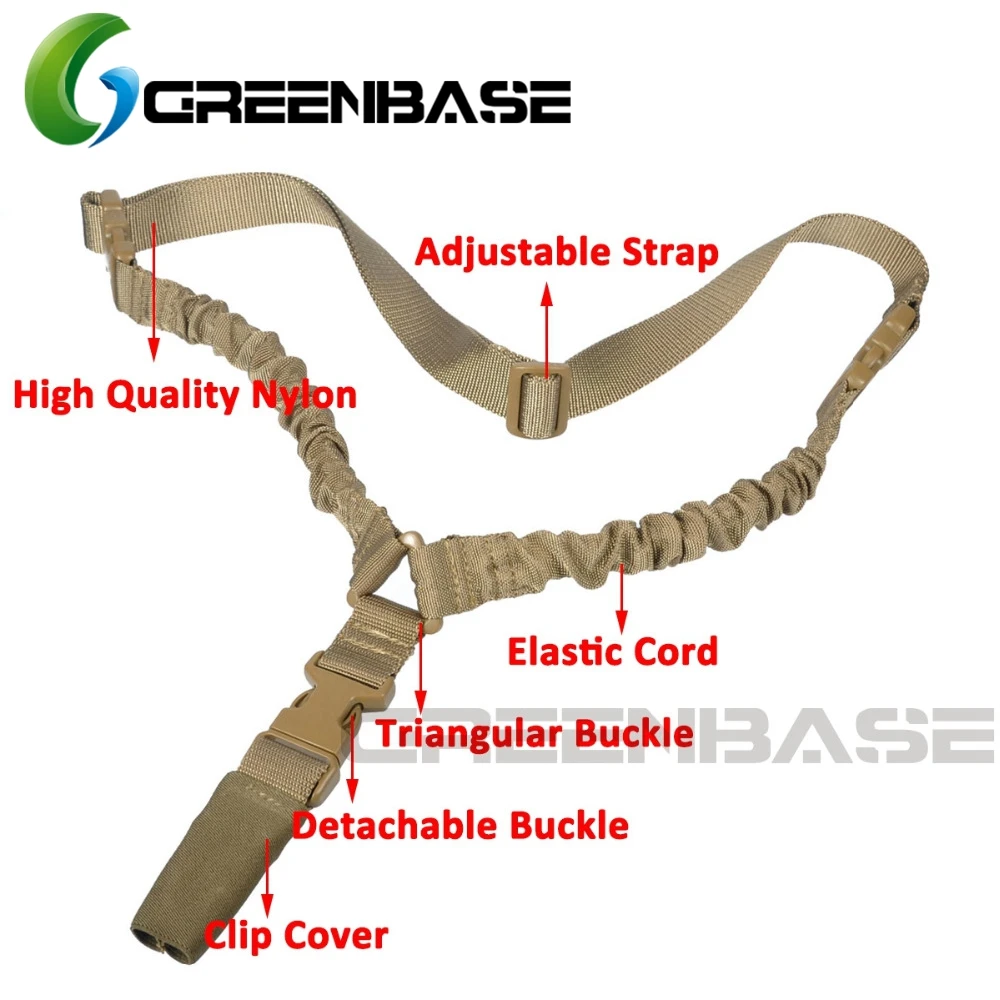 Greenbase одна точка слинг AR15 Тактический оружейный ремень Банджи винтовка ружейный ремень Регулируемая Единая точка 1000D нейлоновая подвеска Охота