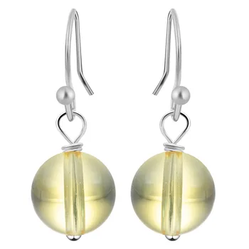 1Pair Natural Stone Hook Earring Ball Earrings for Women Cool Mens Earrings Cheap Jewelry free shipping
