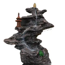 High Mountain Smoke Waterfall Backflow Incense Burner River Handicraft Aromatherapy Furnace Holder Use In Home Office Teahouse