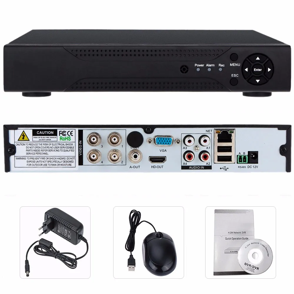 4channel AHD DVR+ 4 компл./лот Крытый видеонаблюдения Камера инфракрасный видео камера AHD 1/" 1.3MP водонепроницаемый Камера