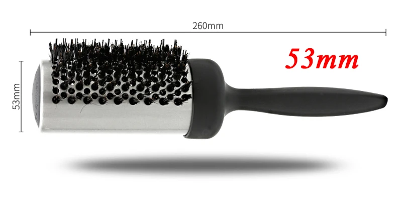 Полукромка алюминиевая расческа-трубка керамическая нейлоновая круглая щетка для волос щетина расческа для волос Кудрявые пушистые волосы расческа массажный ролик U1025 - Цвет: 53mm