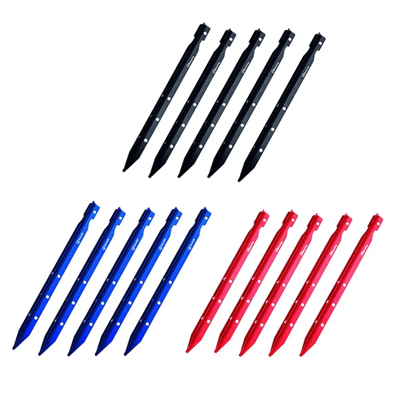 

5 Pcs/Set Titanium Tent Peg new Y design Aluminum alloy Spike Windproof Outdoor Camping Titanium Tent accessories