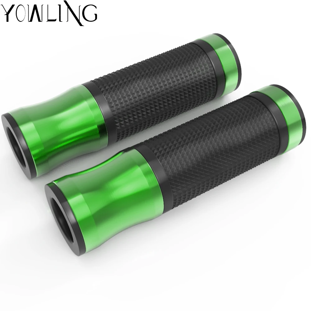 green Универсальный уличный& гоночный 7/8 ''22 мм руль мотоцикла с ЧПУ Ручка, рукоятка фиксаторы для Руля Мотоцикла 6 видов цветов ручной наконечники велосипедного руля - Цвет: green