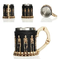 Шт. 1 шт. 3D топоры ePacket ручка Викинг воин 450 мл череп кружка Готический Tankard Хэллоуин украшения чашка со скелетом пива Stein человек подарок