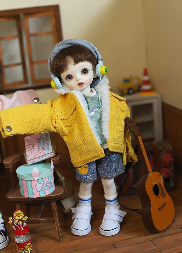 Кукольное пальто теплая пушистая хлопковая стеганая куртка для 1/6 1/4 BJD YOSD MSD кукла аксессуары для кукольной одежды розовое пальто желтый цвет