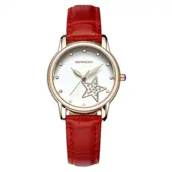 Неторопливо Для женщин часы модные ленточный календарь знаменитый кожаный ремень Diamond Часы Подарки высокого качественный браслет Reloj Mujer M4