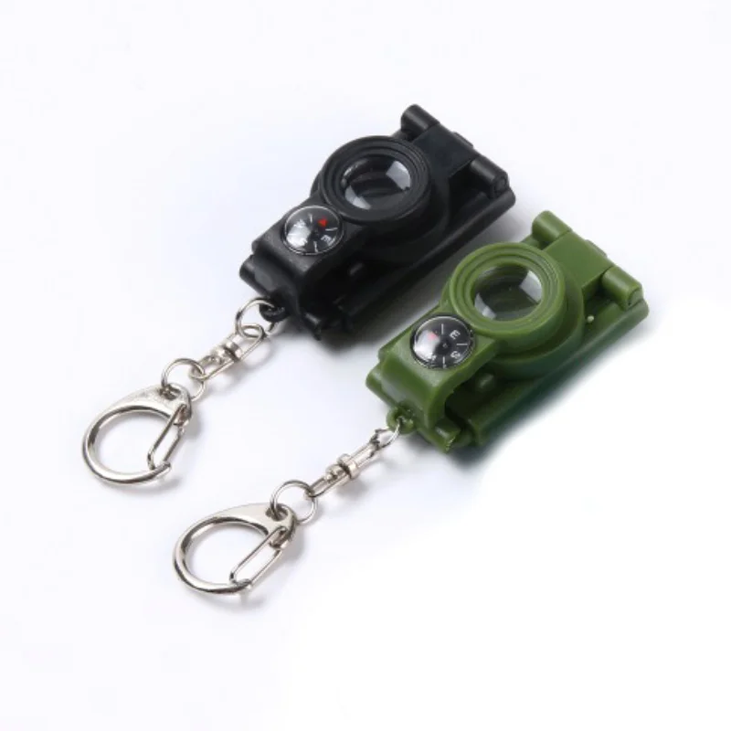 

Outdoor Keychain Mini Telescope Multifunction Outdoor Hiking Camping Traveling Adventure Tool With Battery