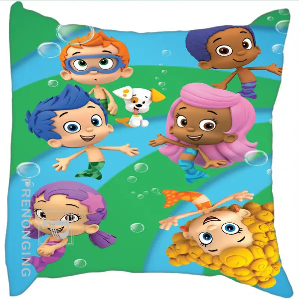 Pillowcases На заказ Наволочка Bubble Guppies квадратная молния наволочка принт ваши фотографии 20x20 см, 35 x см 35 см(одна сторона) 180117#88 - Цвет: Pillowcases