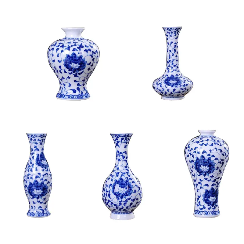 Традиционная китайская сине-белая фарфоровая ваза вазы для цветов подарок классический винтажный