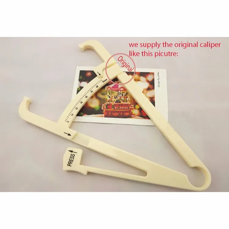 1pc Fashion Beauty Popular Personal Body Fat Caliper Tester Skin Analyzer Fitness Keep Health Slim Measuring New High Quality