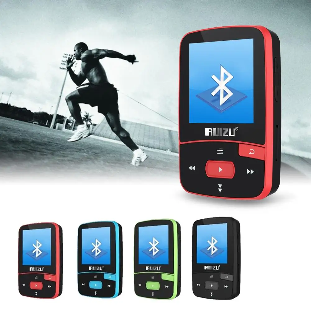 Ruidu X50 Спортивный Bluetooth MP3 музыкальный MP3 плеер рекордер FM радио Supprot SD карта клип Bluetooth MP3 плеер 8 ГБ 4 цвета на выбор