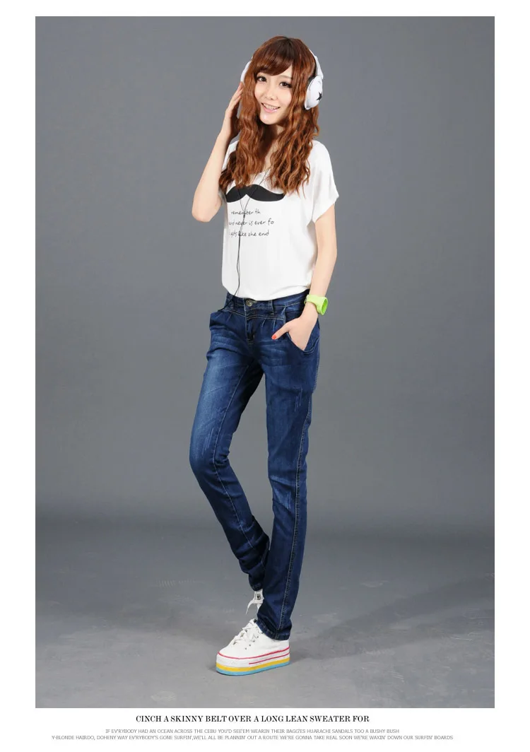 Джинсы для Для женщин Высокая Талия штаны-шаровары джинсы 2019 Новинка весны на застежке-молнии и облегающие скини джинсовые штаны плюс