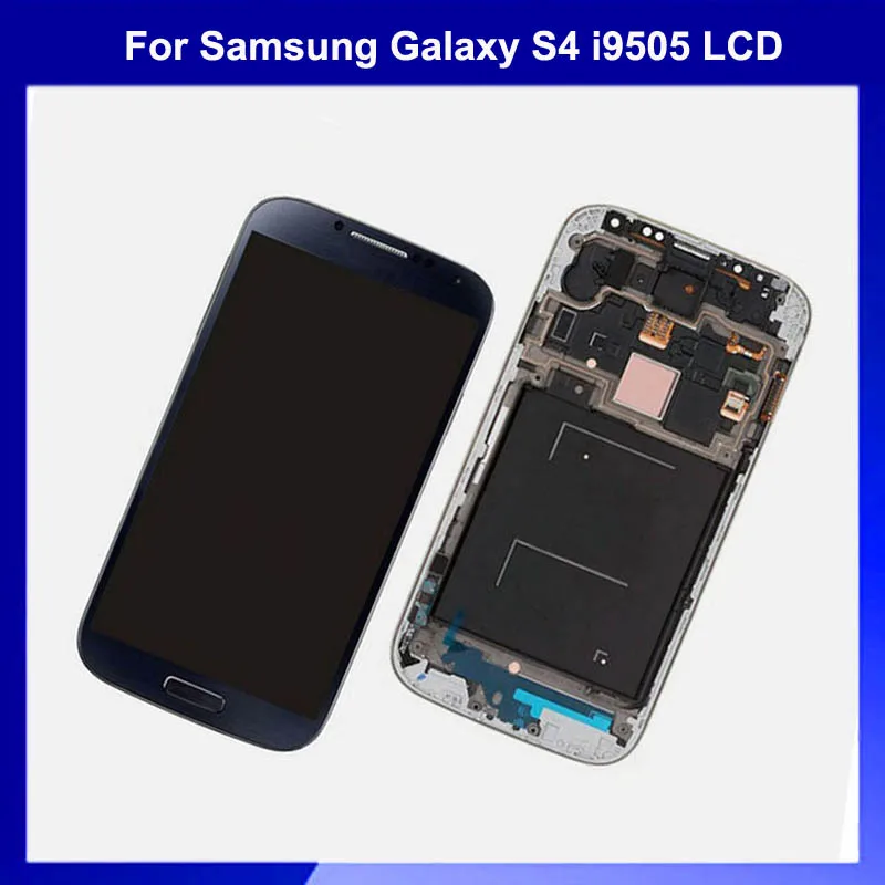 

Tested Quality LCD Display Touch screen digitizer With Front Frame For Samsung  Galaxy S4 i9505 blue