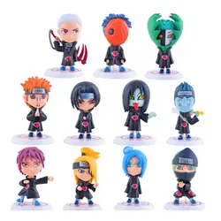 11 Unit/набор Japan AnimeNaruto цифры ПВХ аниме Саске Гаара убийца Obito модель игрушки фигурку Коллекция Модель Дети игрушка