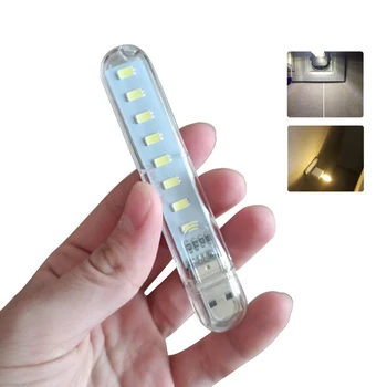 

Portable Led Book Light Mini USB light Flexible Bright LED Lamp Lights Book Reading Lamp For Travel Bedroom Power Bank PC Laptop