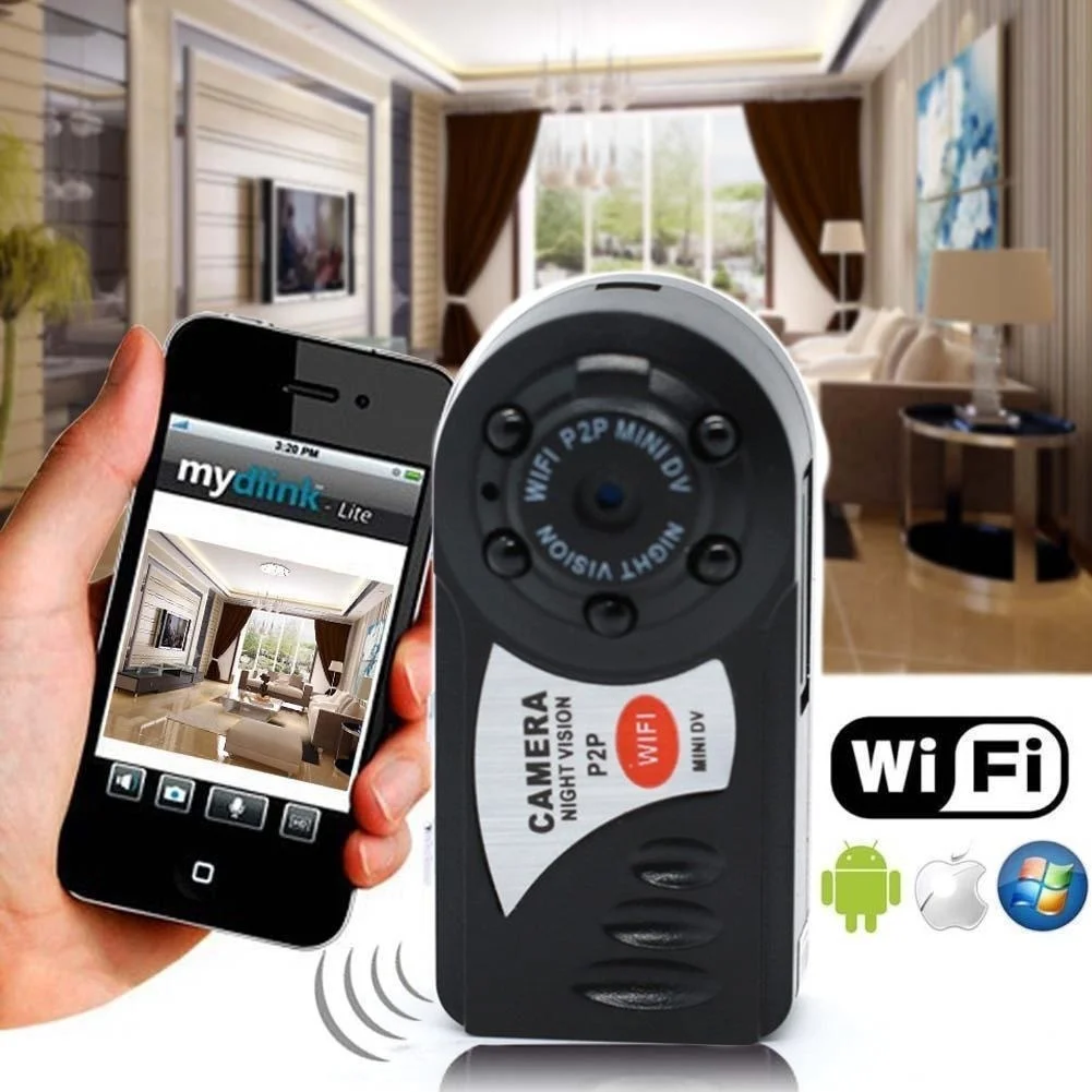 16GB карта + P2P HD мини Wifi DVR IP камера видеокамера видеорегистратор ночное видение