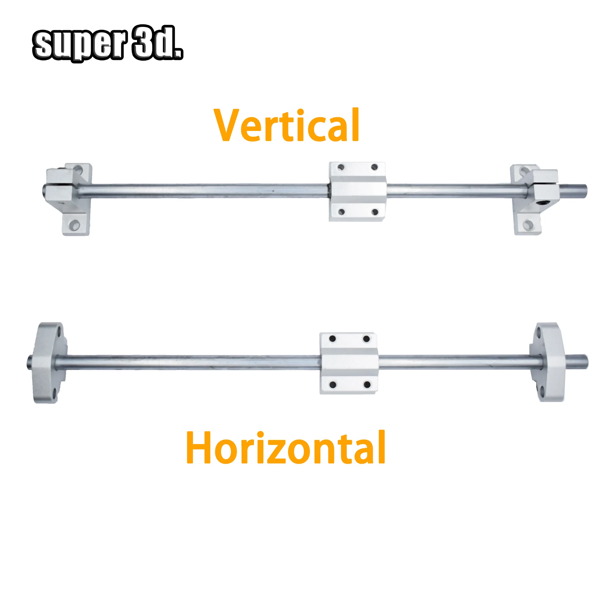 1 комплект OD8mm рельс оптическая ось 250/300/320/350/400/500 мм+ глубокий шаровой подшипник паза SC8UU втулка скольжения+ SK8 Поддержка база