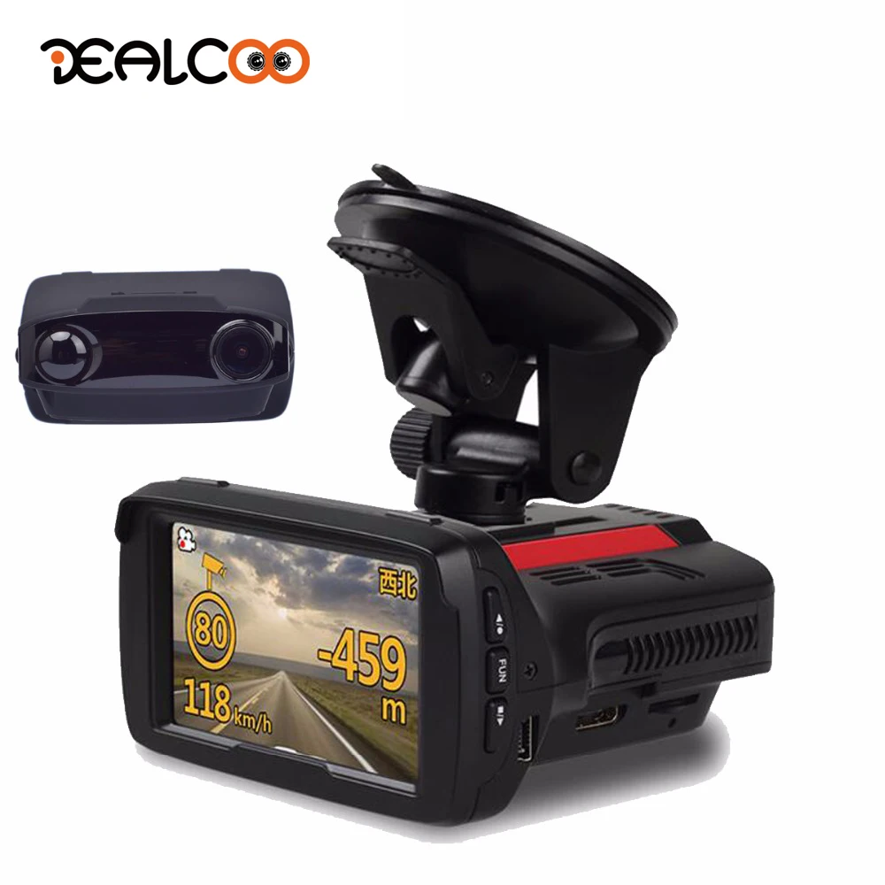 

Dealcoo Car DVR Recorder Camera with Radar Detector GPS Logger 3 in 1 1080P FHD Ambarella A7LA50D Parking Monitor Night Vision