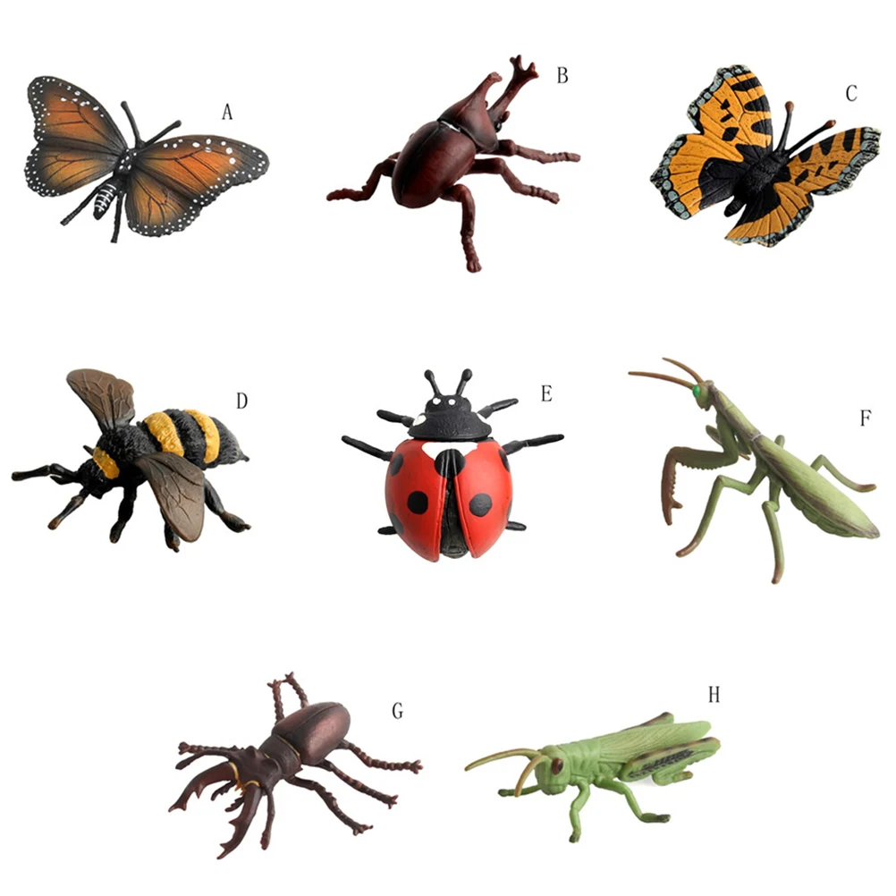 

1PC Insect Beetle Marine organism models figures figurines set toy plastic Simulation Lizard Sea turtle Shark penguin toys