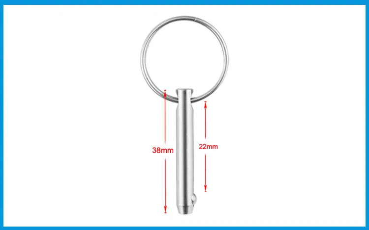 6,3*38 мм BSET MATEL морской ранг 1/4 дюймов быстроразъемный шариковый штифт для ЛОДКИ БИМИНИ верхней палубы шарнир морской нержавеющей стали 316