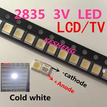 

TANTAN 100pcs For SEOUL LED Backlight 1W 3V 3528 2835 131LM Cool white For LED LCD Backlight TV Application LED LCD TV Backlight