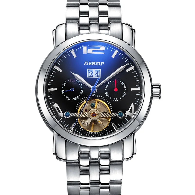 

2019 New AESOP Top Brand Automatic Mechanical Men Watch Men Leather Wrist Wristwatch Male Clock Relogio Masculino Hodinky