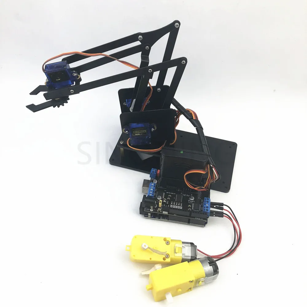 4 DOF дистанционный пульт PS2 Роботизированная рука алюминиевый сплав sg90 arduino сборки