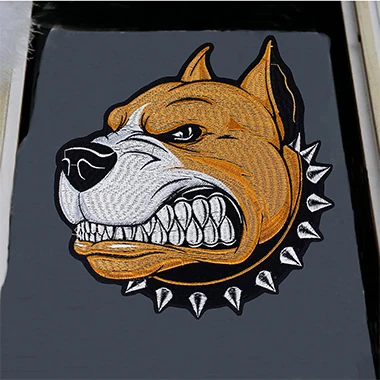 Комплект из 2 предметов классная Собака Лев термонаклейки пошив вышивка для одежды нашивка на куртку вышитые аппликации поделки ремесло P66 - Цвет: dog 2pc