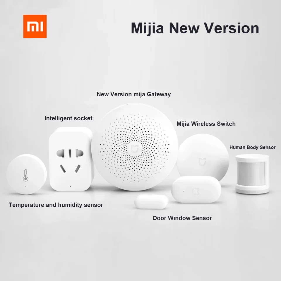 

Xiaomi mijia Smart Home Kits Gateway Door Window Sensor Human Body Sensor Wireless Switch Humidity Zigbee Socket MI New Version