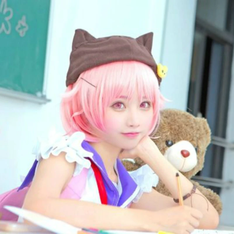 Аниме косплей для Чжан Цзи. Gakkou Gurashi школьная форма девочек и парик японский