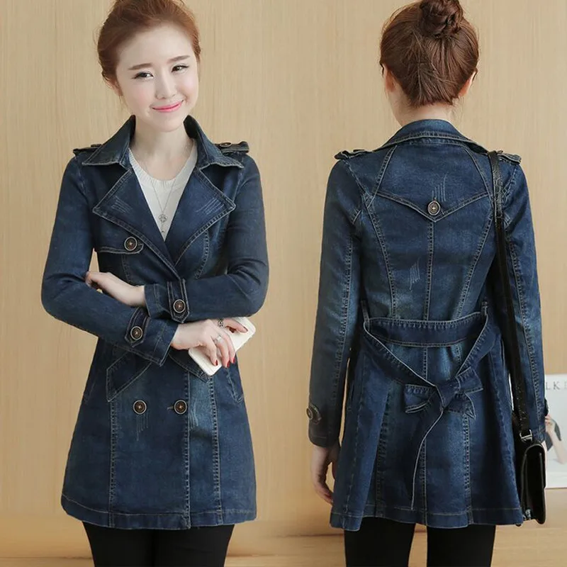 denim trench coat womens