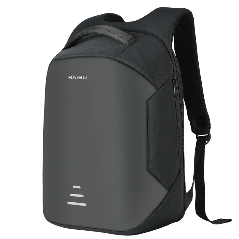 

15.6 Inch Men External USB Charge Laptop Backpack Minimalist Anti-theft Mochila Waterproof Travel Computer Bag Urban School Bags