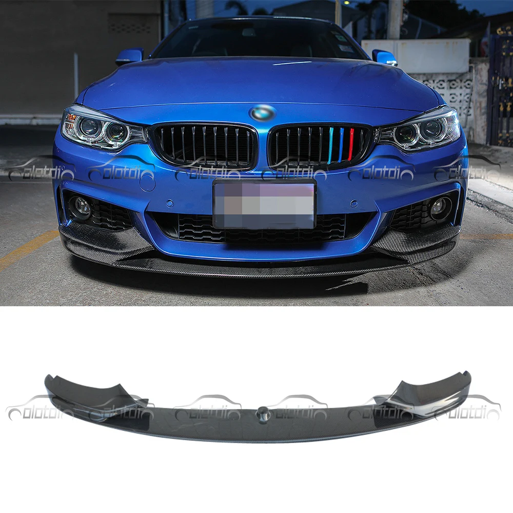 

P Style Carbon Fiber Racing Front Lip Splitter for BMW 4 Series F32 F33 F36 M Sport Bumper 2014 UP car accessories car styling