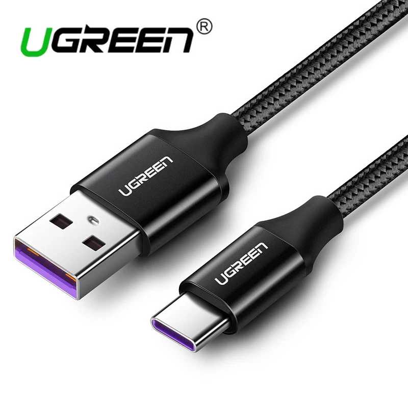 Кабель Ugreen 5A usb type c для быстрой зарядки Samsung s8 s9 huawei P20 lite P30 mate 20 pro xiaomi 9 короткий