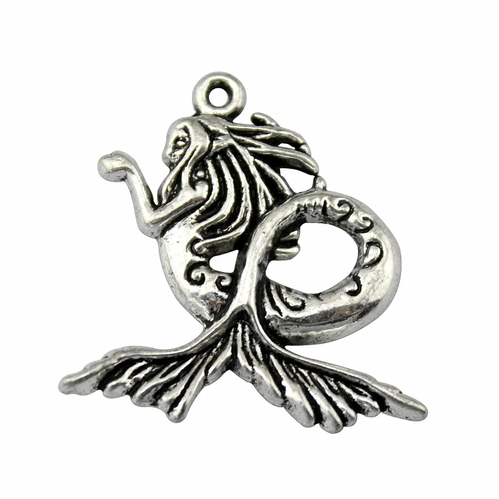 WYSIWYG 8pcs 27x27mm Pendant Mermaid Mermaid Charm Pendants For Jewelry