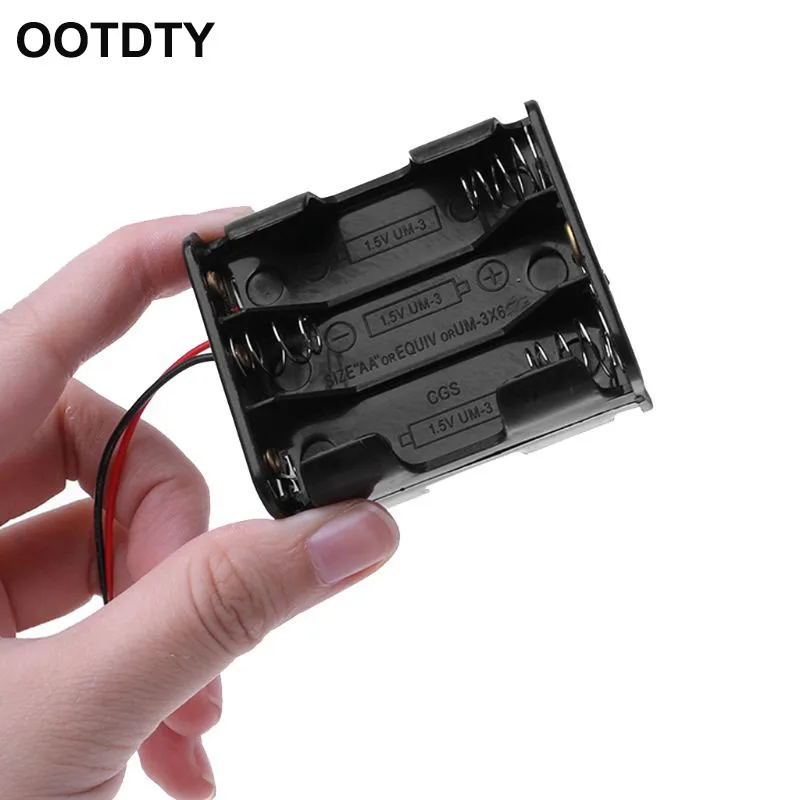 

Clip Holder 6AA 2A Battery Storage 9V DIY Accumulators Power Box Case Wire Leads Black Cables Backup Charger IqosBattery Support
