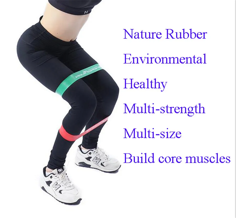500mm 600mm Yoga Sports Resistance Bands For Pilates Training Workout Gym Woman Elastic Fitness Bands Mini Rubber Loop Ribbon (6)