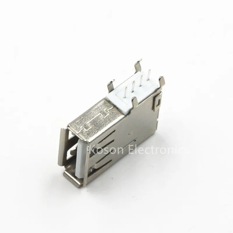 10 шт. usb type-A Female PCB Mount Socket Разъем высокое качество вертикальный Usb A Female Socket Jack разъем 90 градусов