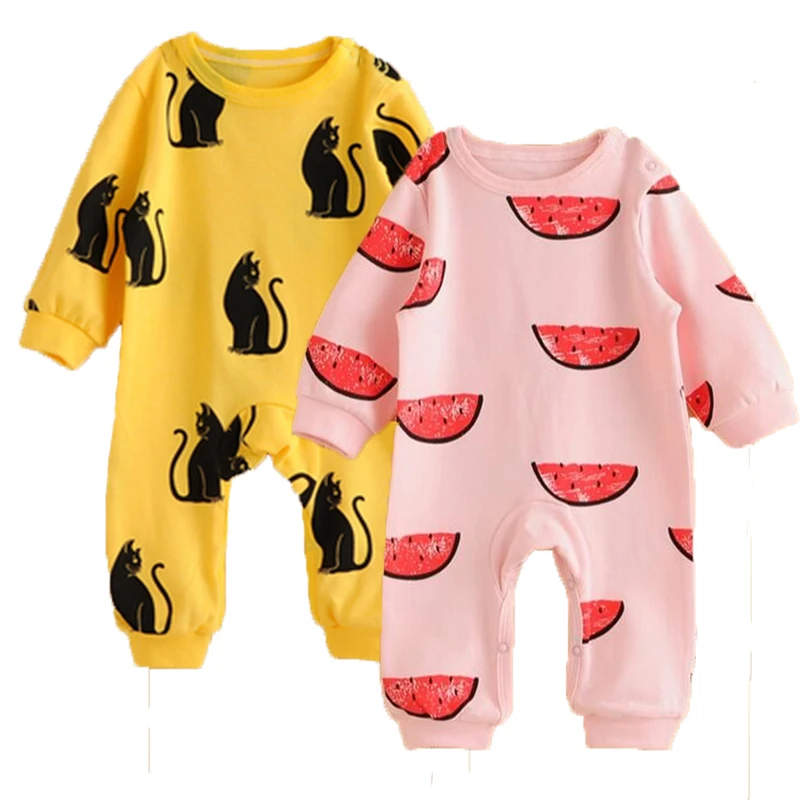 Cotton Baby Rompers Autumn Newborn Baby Clothes Spring Baby Boy Clothing Roupa Infant Jumpsuits Cute Baby Girls Clothes